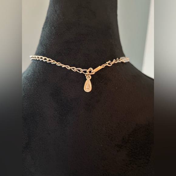 VINTAGE Signature Unsigned Corso Tiered Dangle Silver Statement Necklace - Picture 2 of 3